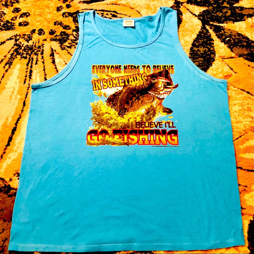 Everyone needs to believe in something fishing 🎣 tank top 2X!